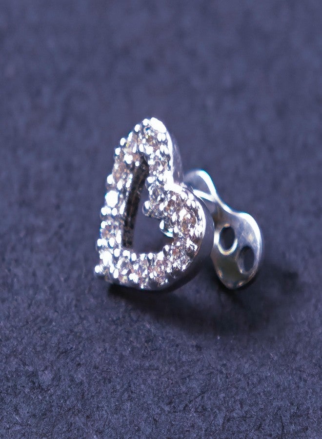 TKWXE Dermal Top Heart-Shaped with Clear CZ and Titanium F136 Dermal Piercing Jewelry Base, 2 Pack - Image 4